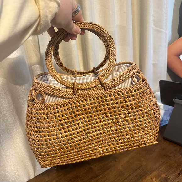 Anthropologie Handbags - Anthropologie Brown Woven Tote